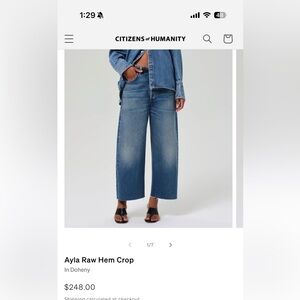Citizens of Humanity Wide Leg Jeans - Blue